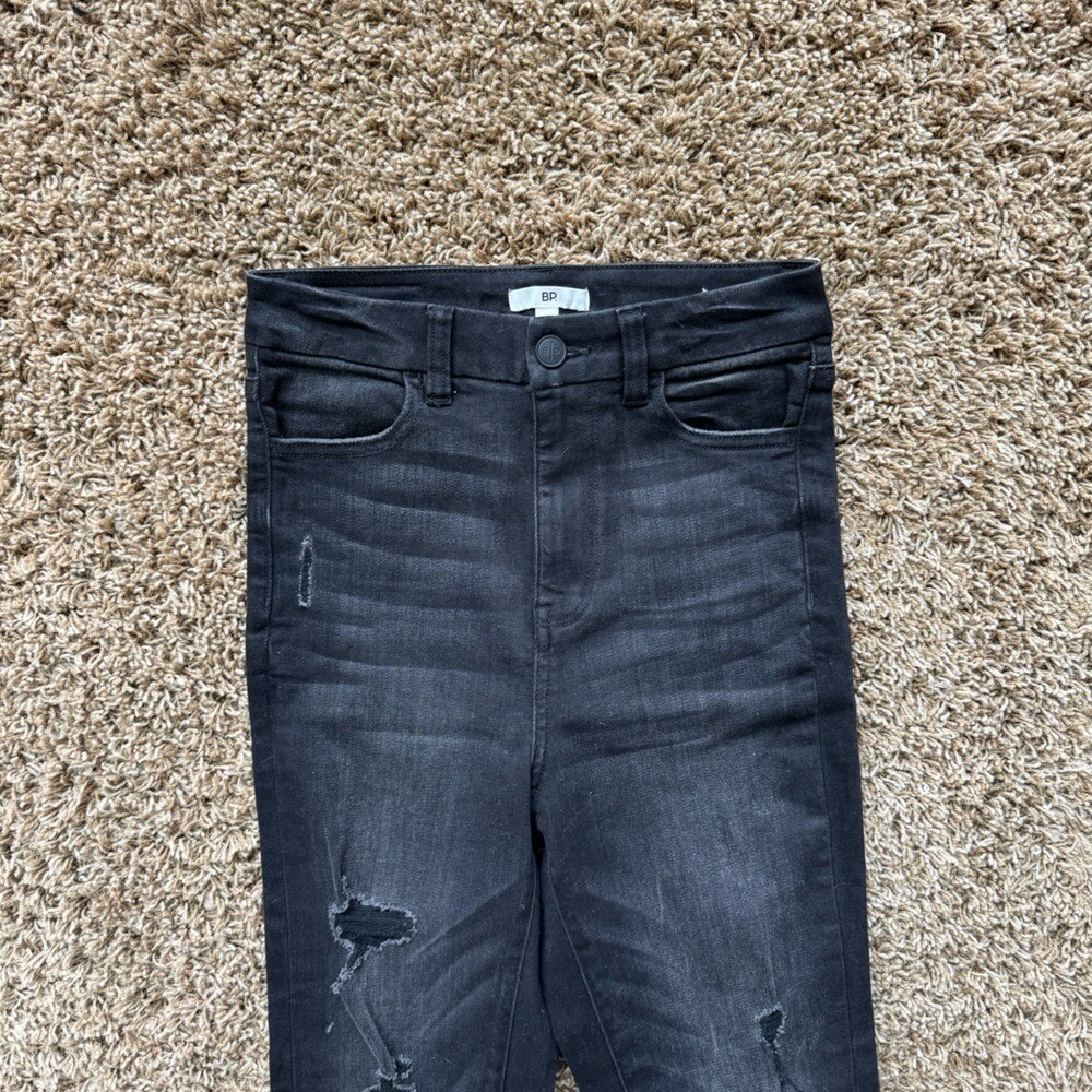 BP. Black Distressed Skinny High‎ Rise Jeans